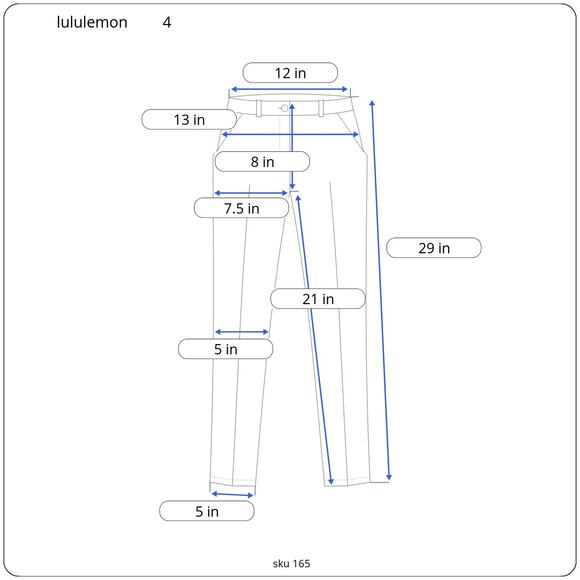 Lululemon Black Yoga Leggings with Turquoise/Coral Striped Waistband - Size 4 - Picture 5 of 16